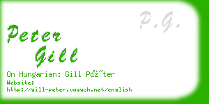 peter gill business card